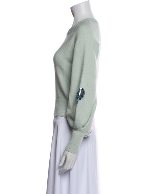 LoveShackFancy Graphic Print Crew Neck Sweater