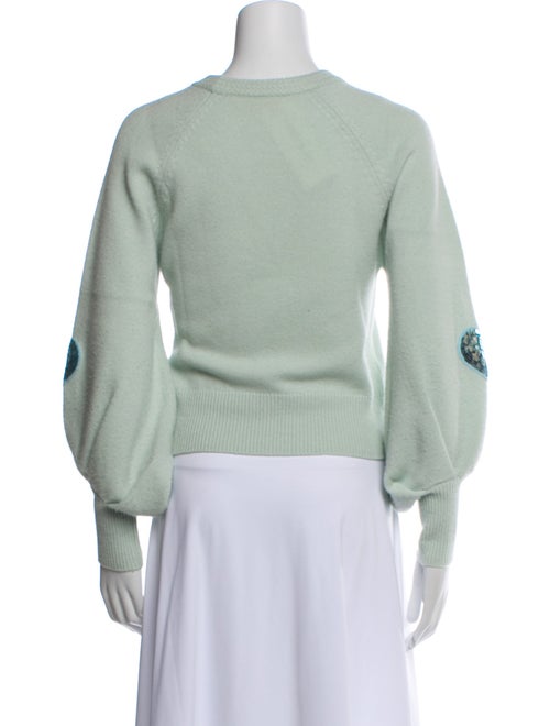 LoveShackFancy Graphic Print Crew Neck Sweater