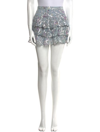 LoveShackFancy Silk Mini Skirt