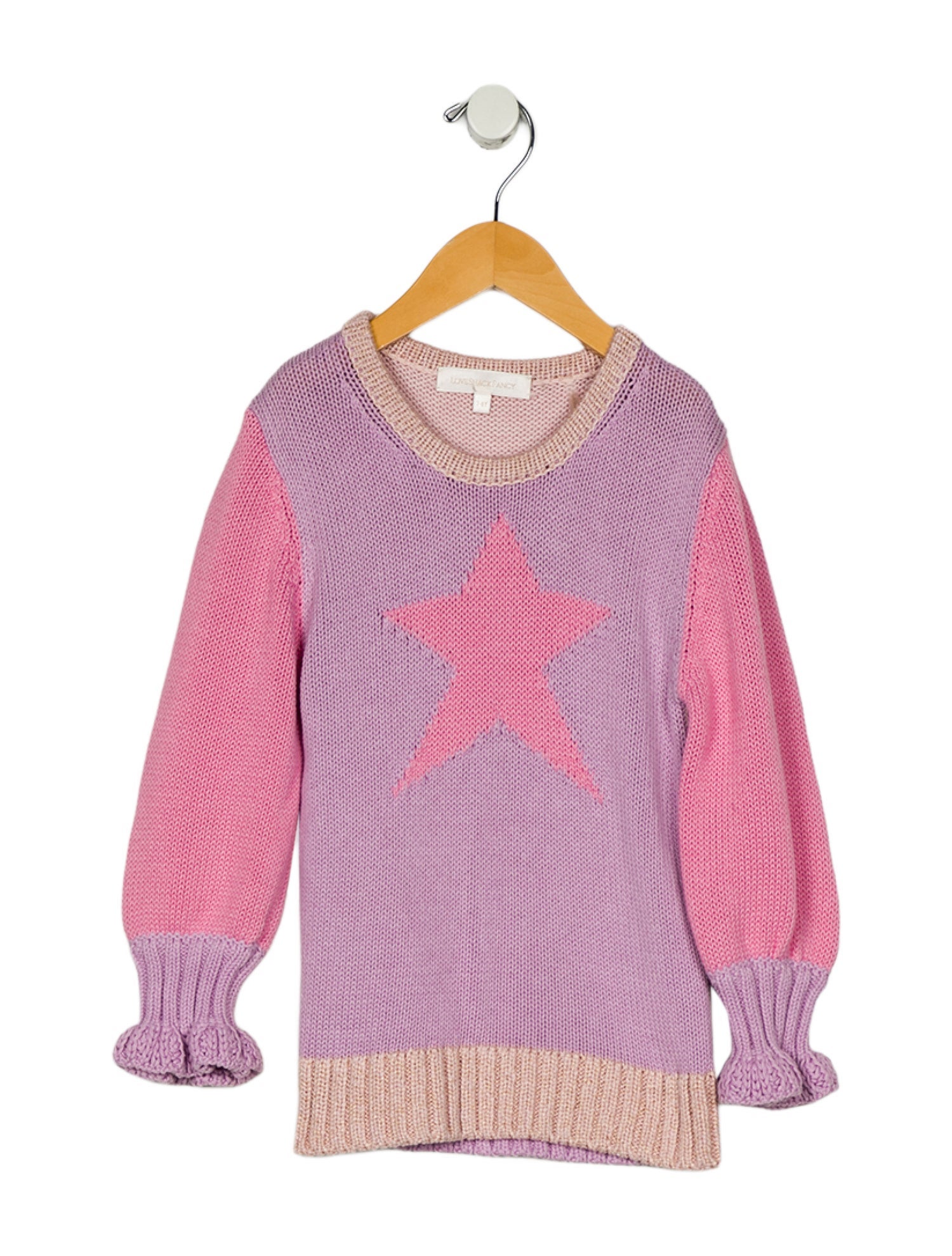 LoveShackFancy Girls' Long Sleeve Knit Sweater