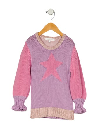LoveShackFancy Girls' Long Sleeve Knit Sweater
