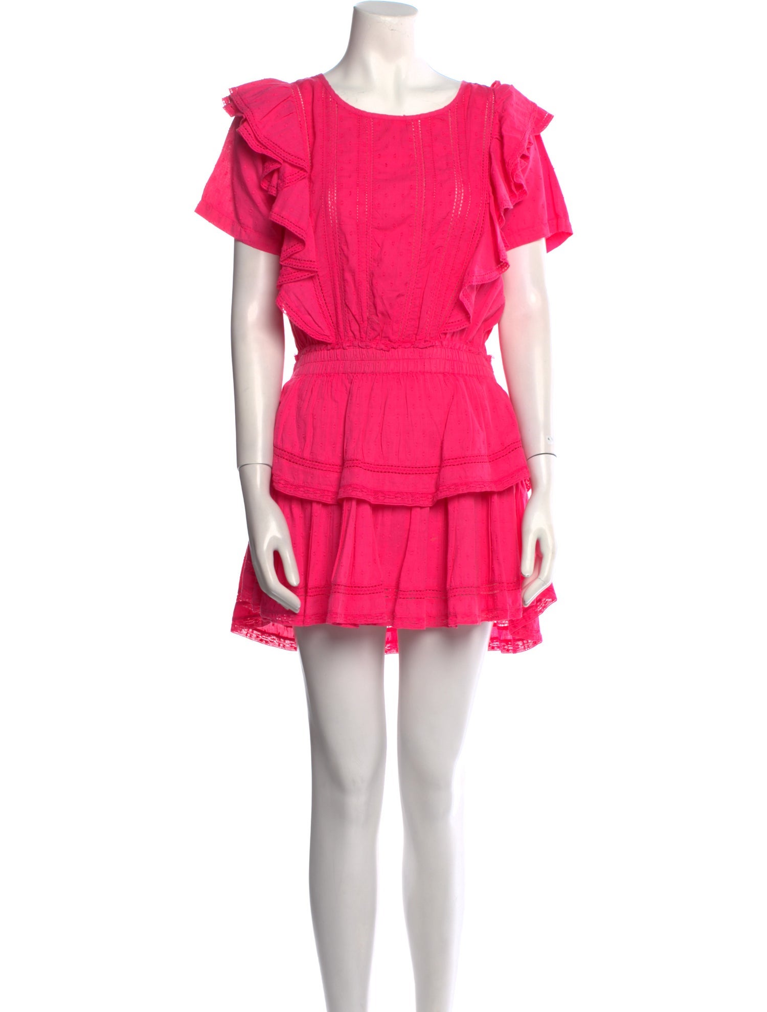 LoveShackFancy Scoop Neck Mini Dress