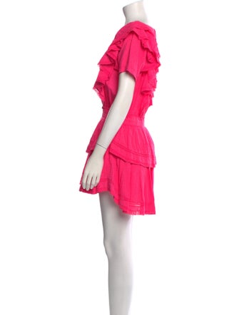 LoveShackFancy Scoop Neck Mini Dress