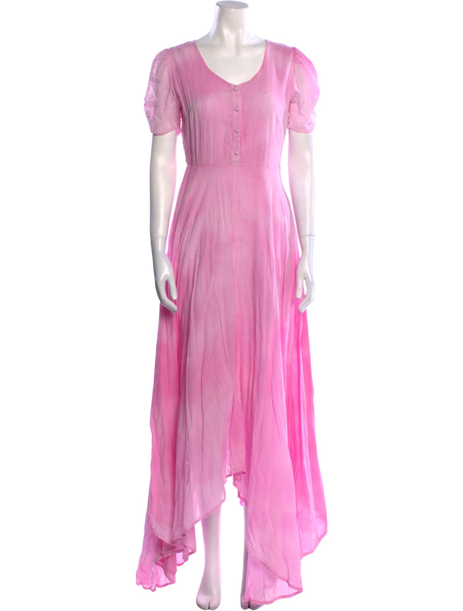 LoveShackFancy Scoop Neck Long Dress