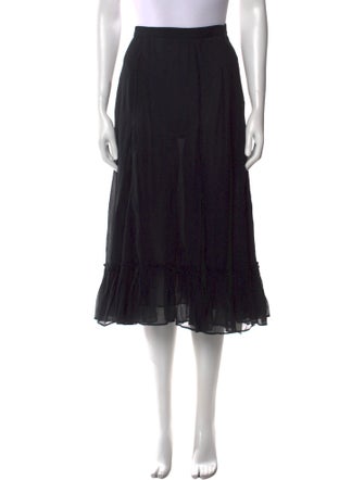 LoveShackFancy Silk Midi Length Skirt