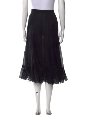 LoveShackFancy Silk Midi Length Skirt