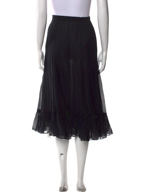 LoveShackFancy Silk Midi Length Skirt