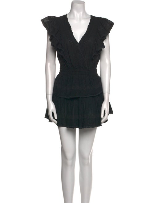 LoveShackFancy V-Neck Mini Dress