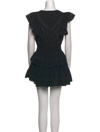 LoveShackFancy V-Neck Mini Dress