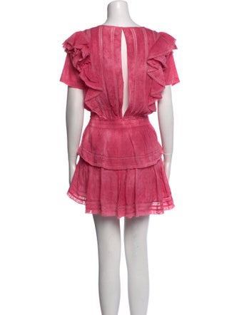 LoveShackFancy Scoop Neck Mini Dress