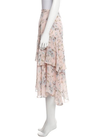 LoveShackFancy Silk Midi Length Skirt