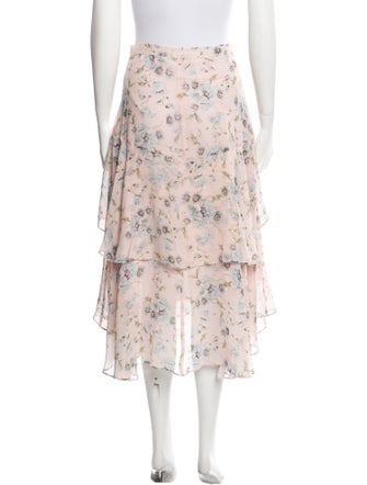 LoveShackFancy Silk Midi Length Skirt