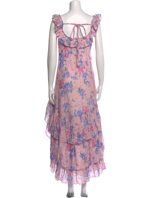 LoveShackFancy Floral Print Long Dress