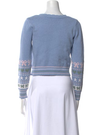 LoveShackFancy Striped Crew Neck Sweater