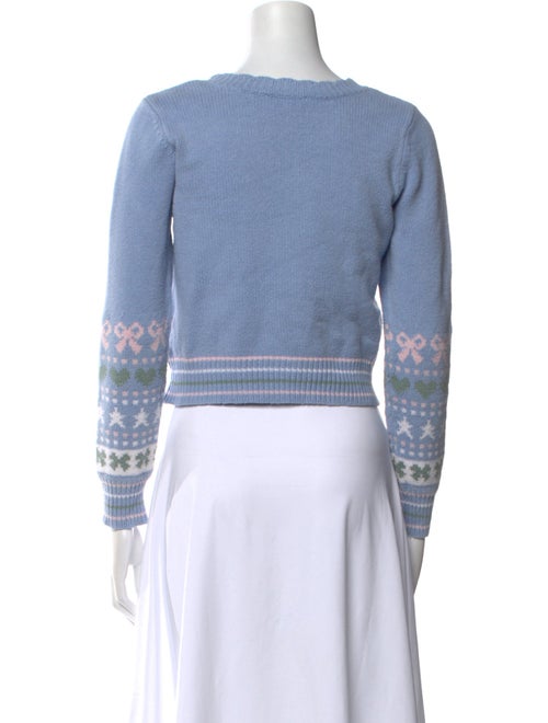 LoveShackFancy Striped Crew Neck Sweater