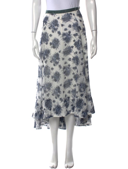 LoveShackFancy Printed Midi Length Skirt