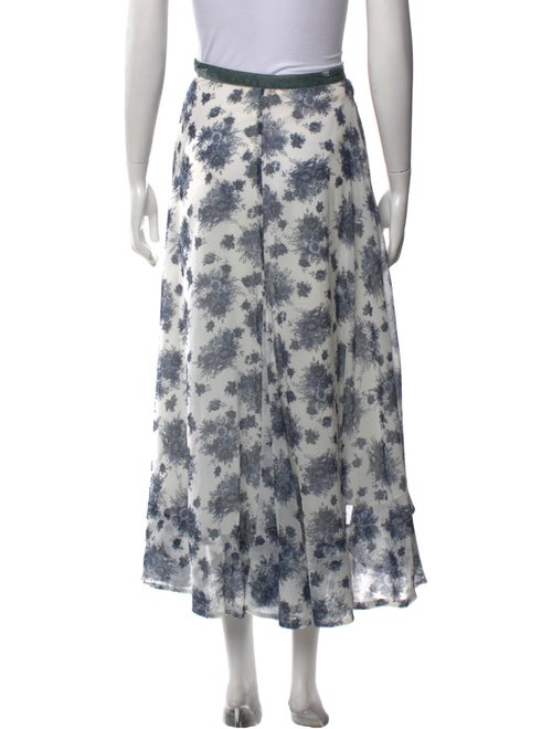 LoveShackFancy Printed Midi Length Skirt