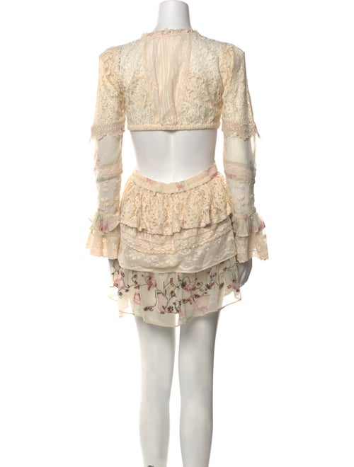 LoveShackFancy Lace Pattern Mini Dress