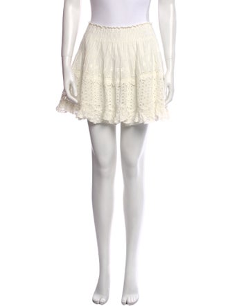 LoveShackFancy Lace Pattern Mini Skirt