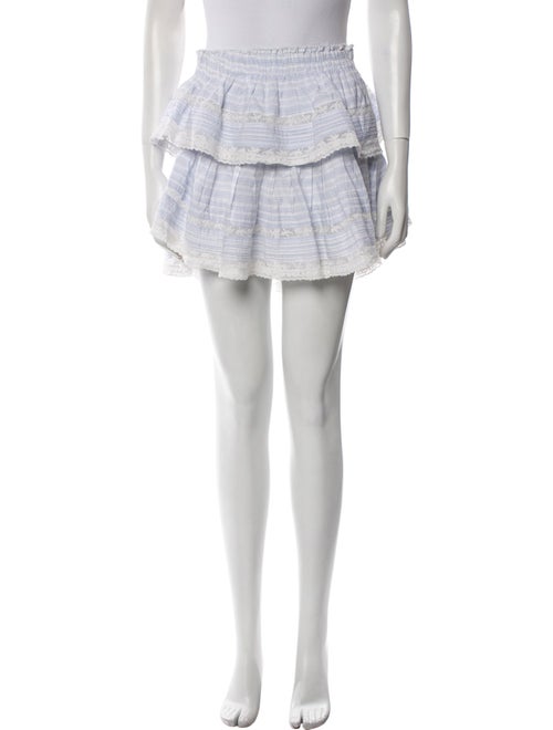 LoveShackFancy Striped Mini Skirt
