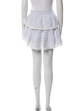 LoveShackFancy Striped Mini Skirt