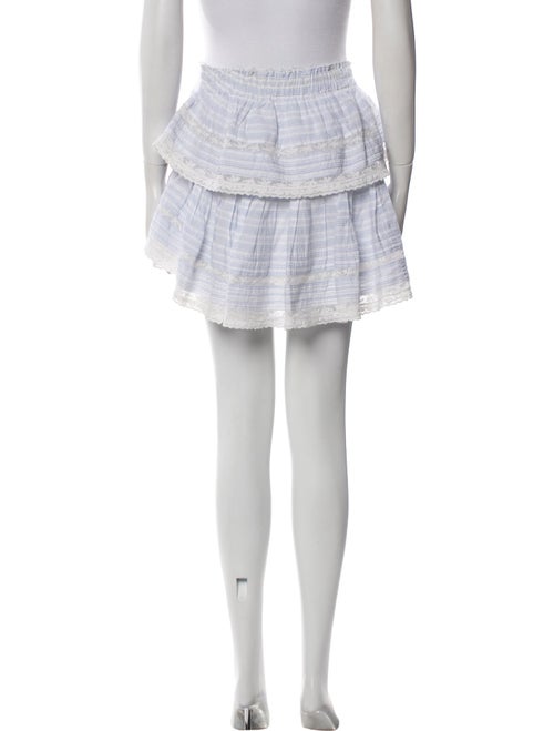 LoveShackFancy Striped Mini Skirt