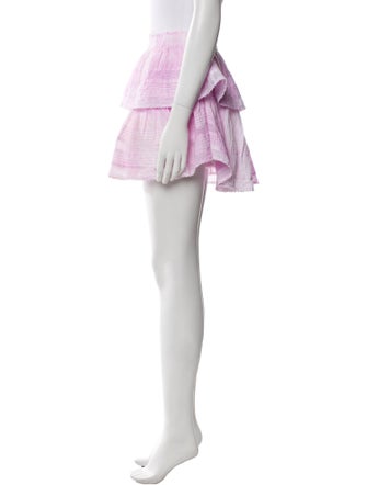 LoveShackFancy Tie-Dye Print Mini Skirt