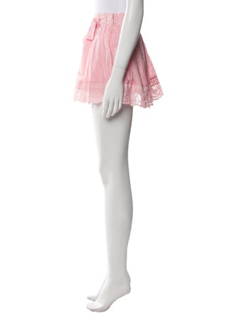 LoveShackFancy Lace Pattern Mini Skirt