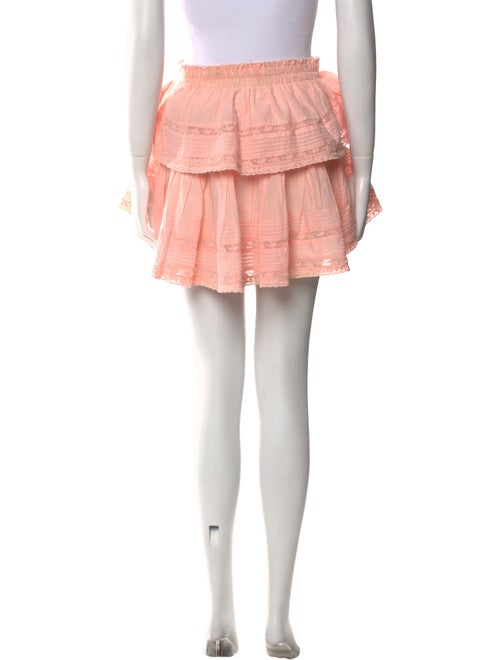 LoveShackFancy Embroidered Accent Mini Skirt
