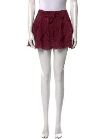 LoveShackFancy Raw-Edge Trim Mini Skirt