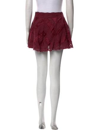 LoveShackFancy Raw-Edge Trim Mini Skirt