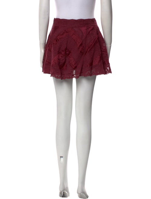 LoveShackFancy Raw-Edge Trim Mini Skirt