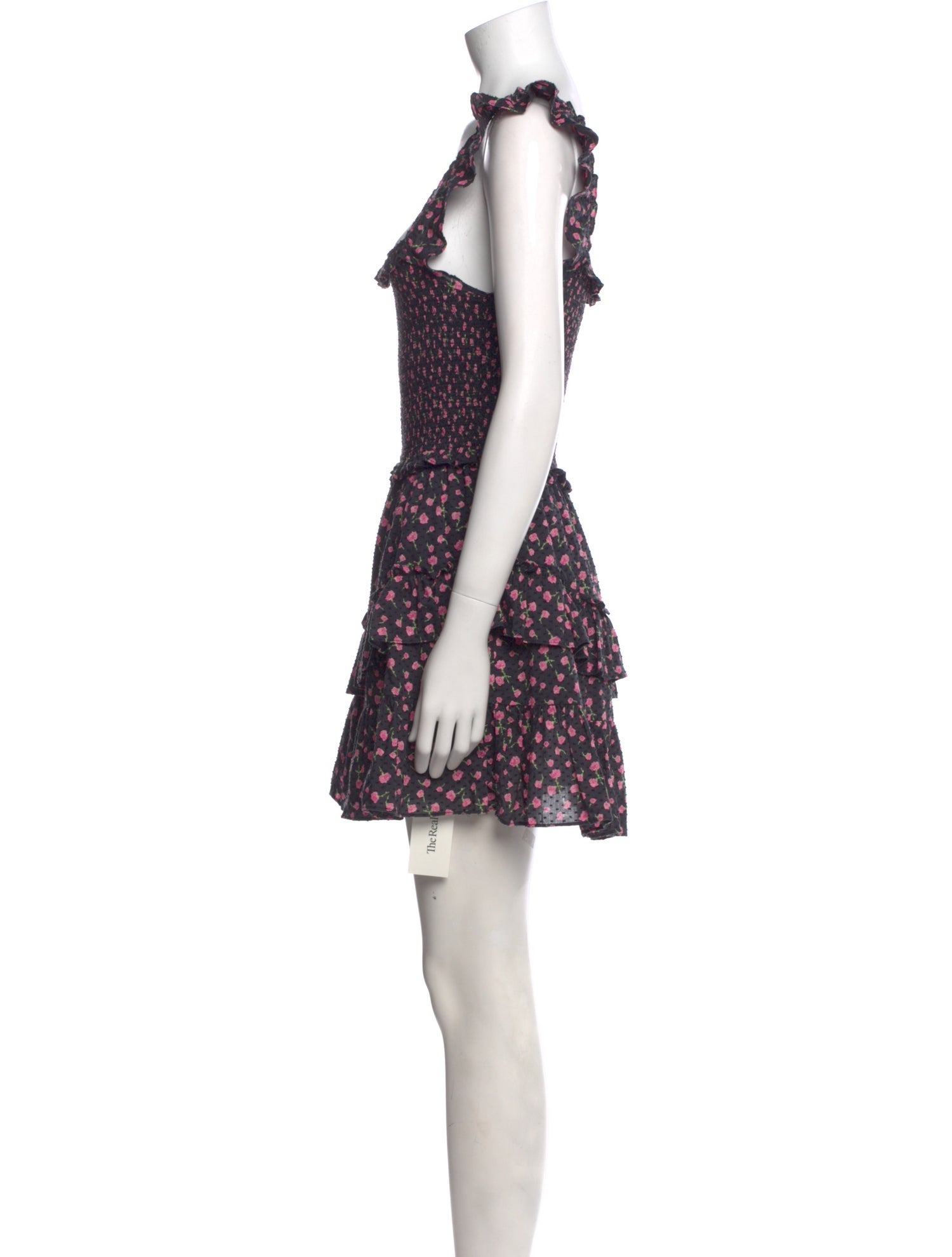 LoveShackFancy Floral Print Mini Dress