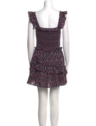 LoveShackFancy Floral Print Mini Dress