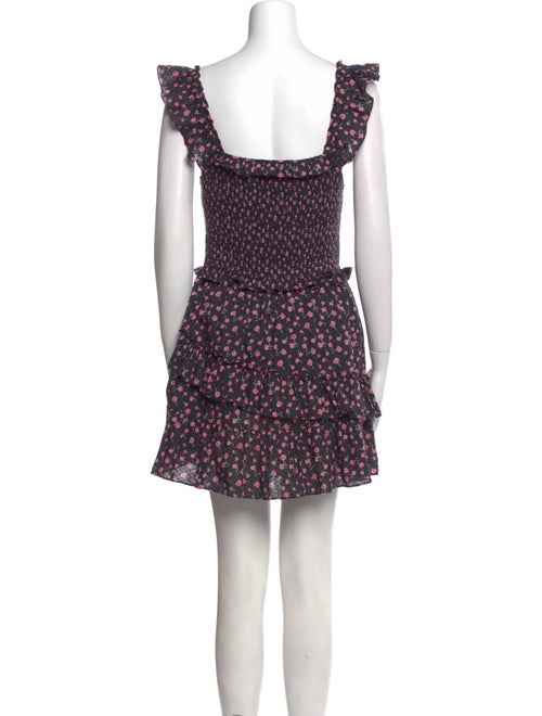 LoveShackFancy Floral Print Mini Dress