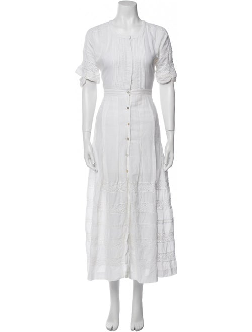 LoveShackFancy Scoop Neck Long Dress