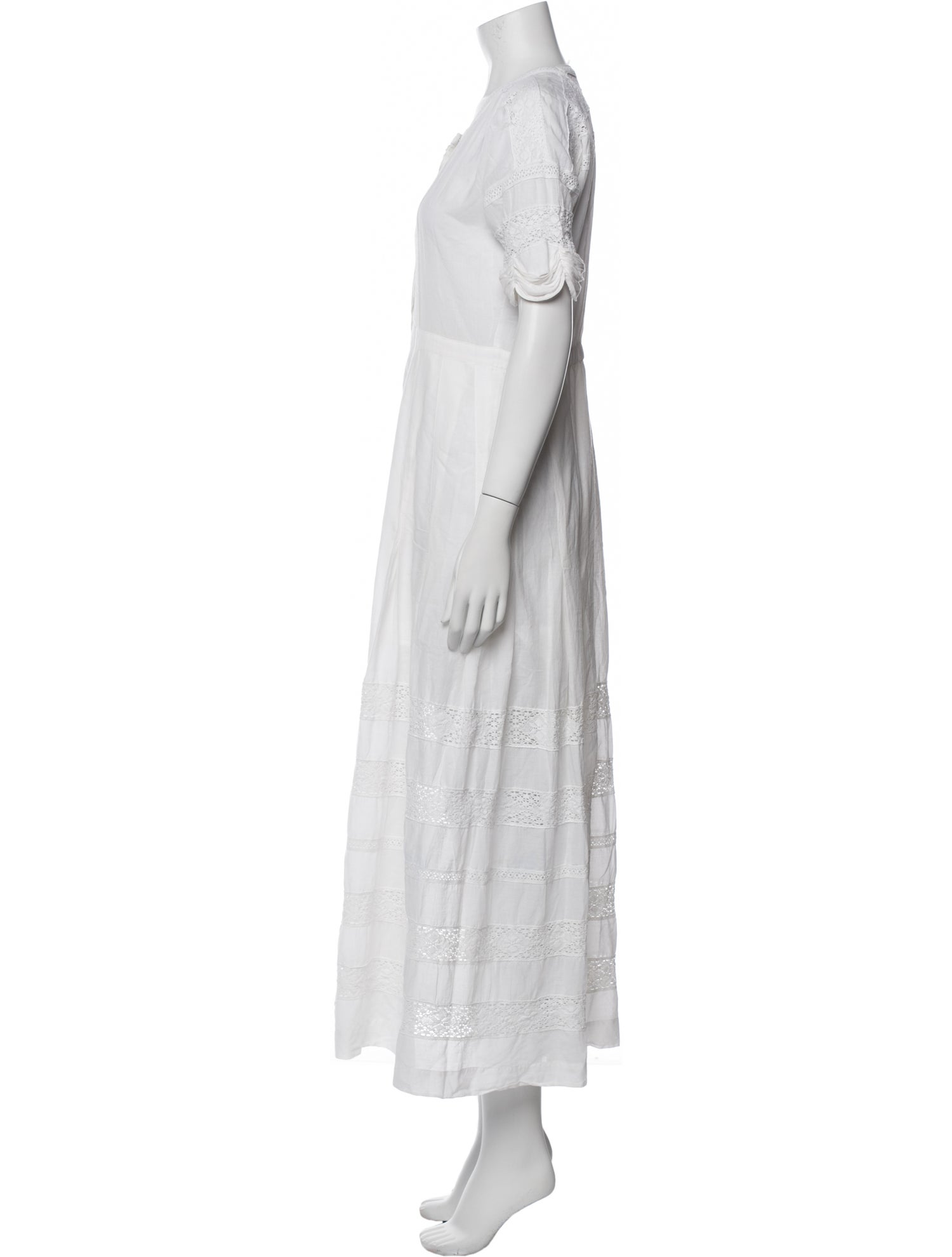 LoveShackFancy Scoop Neck Long Dress