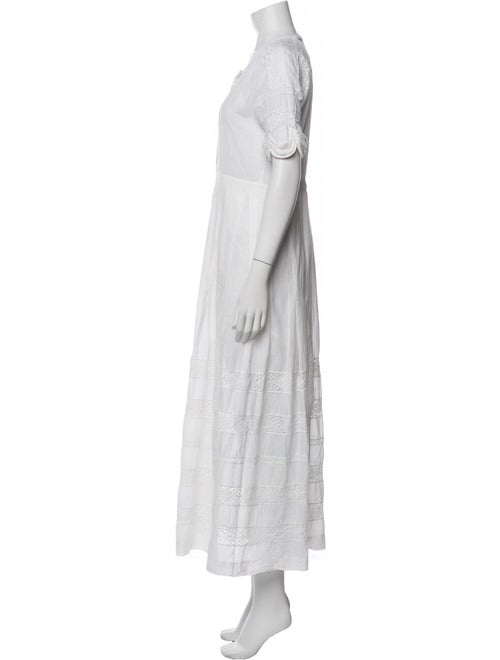 LoveShackFancy Scoop Neck Long Dress