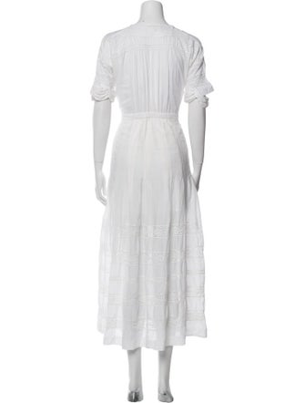 LoveShackFancy Scoop Neck Long Dress