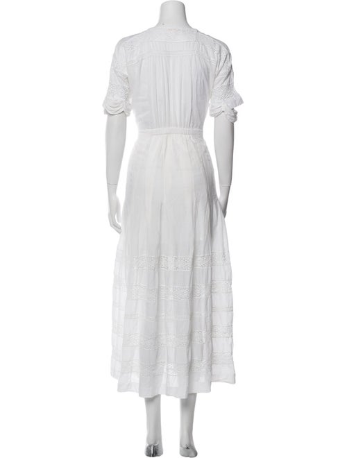 LoveShackFancy Scoop Neck Long Dress