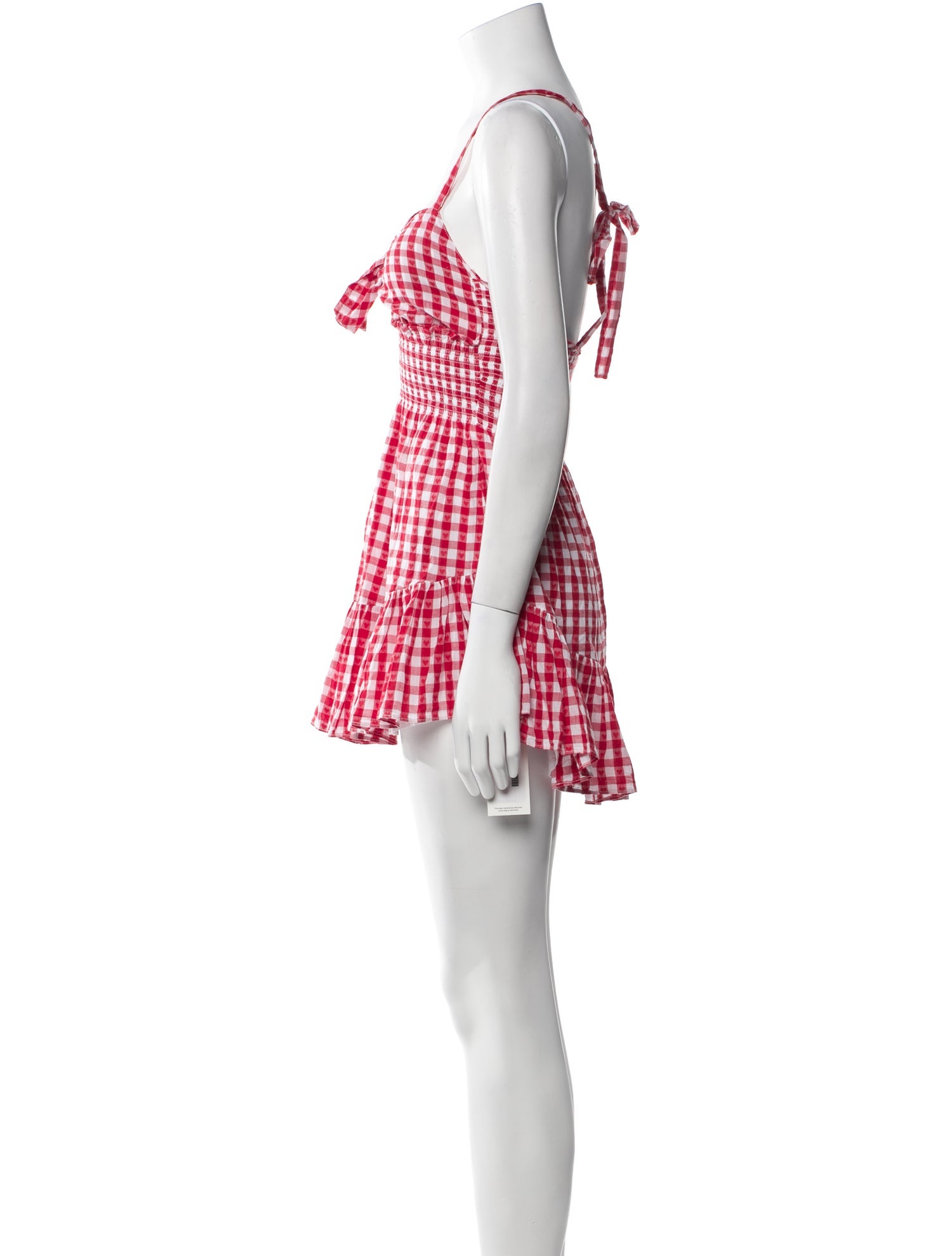 LoveShackFancy Plaid Print Mini Dress