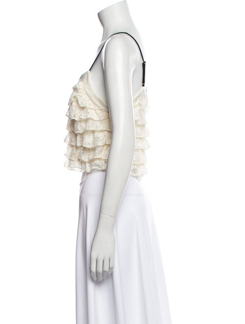 LoveShackFancy Plaid Print Square Neckline Crop Top