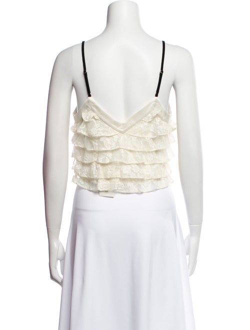 LoveShackFancy Plaid Print Square Neckline Crop Top