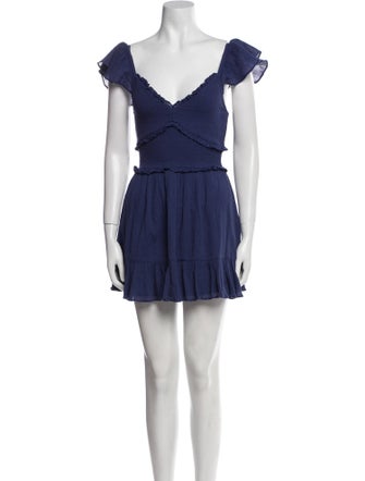 LoveShackFancy Off-The-Shoulder Mini Dress