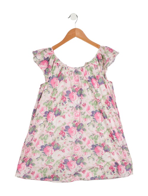 LoveShackFancy Girls' Floral Print Dress