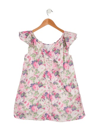 LoveShackFancy Girls' Floral Print Dress
