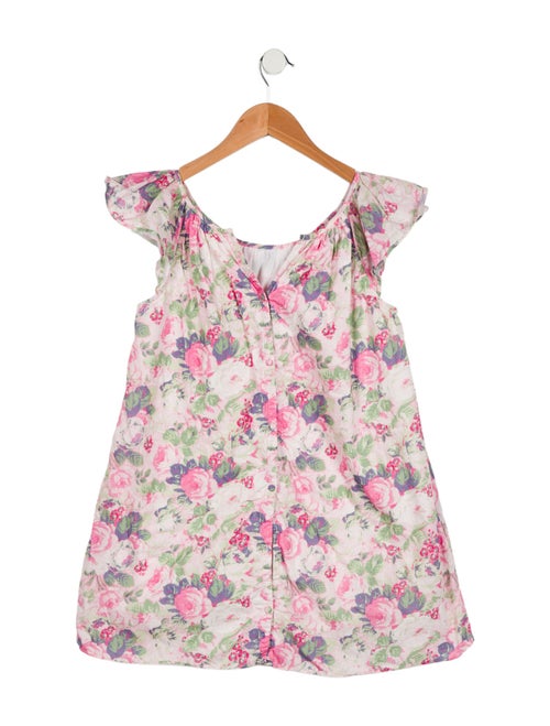 LoveShackFancy Girls' Floral Print Dress