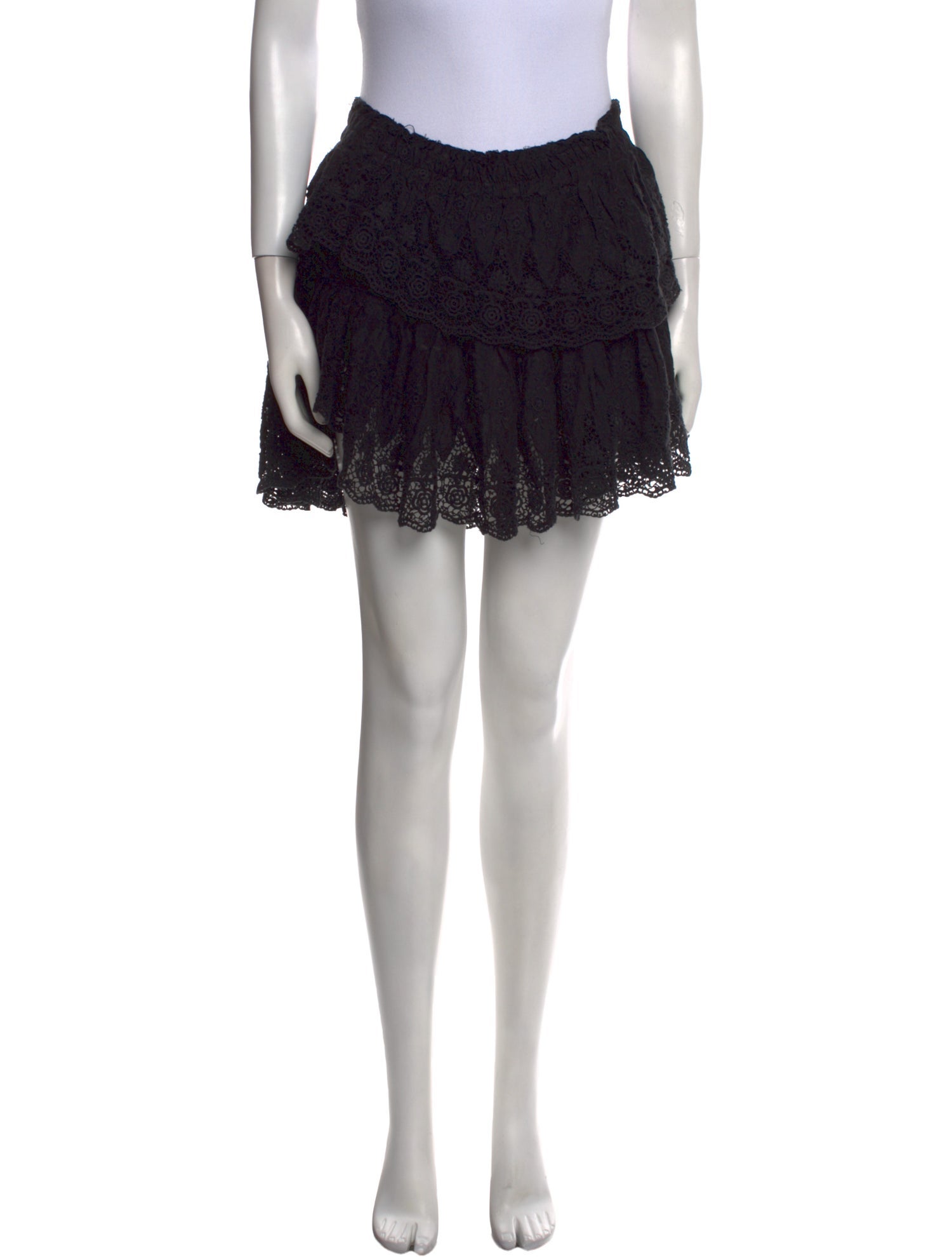 LoveShackFancy Ruffle Embellishment Mini Skirt
