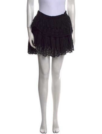 LoveShackFancy Ruffle Embellishment Mini Skirt