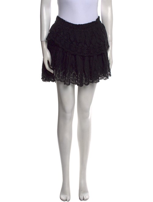 LoveShackFancy Ruffle Embellishment Mini Skirt